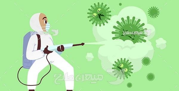 عکس کارتونی ضدعفونی کننده دست