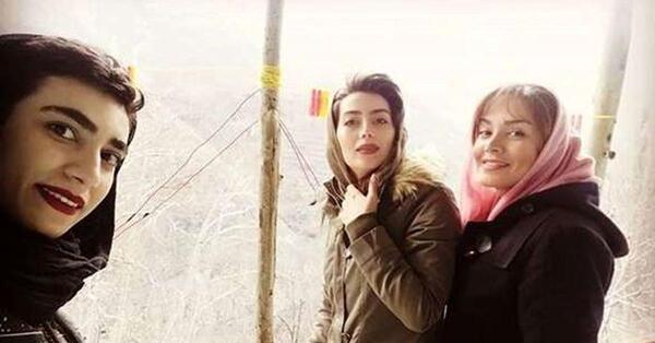 عکس صبا ایزدپناه و همسرش