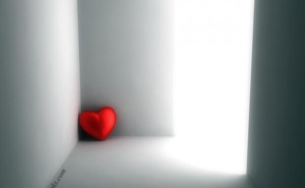 عکس نوشته قلب تنها