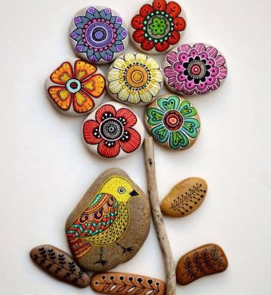عکس ایده برای کاردستی با سنگ
