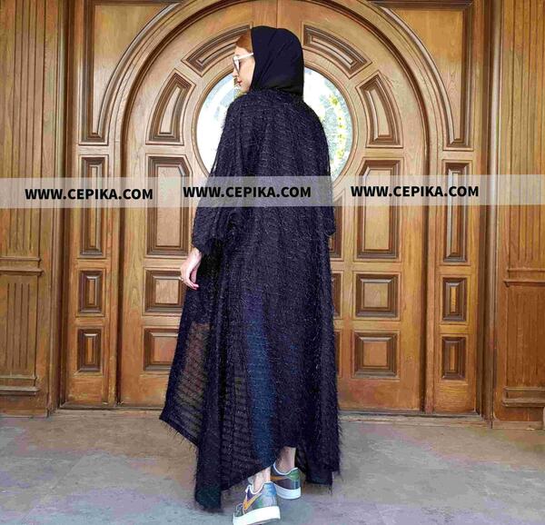 عکس مدل مانتو بلند ریش دار