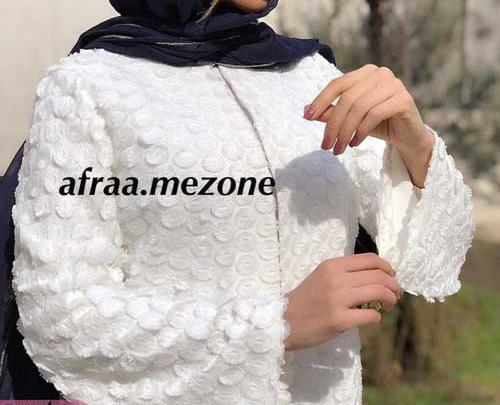 عکس مدل مانتو بلند ریش دار