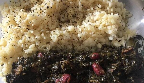 عکس قورمه سبزی سر سفره