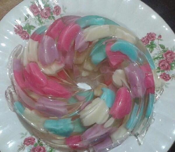 عکس ژله خرده شیشه شفاف