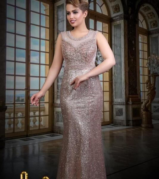 عکس لباس مجلسی زنانه نگین دار