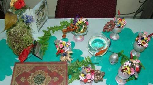 عکس ایده سفره هفت سین بدون ظرف