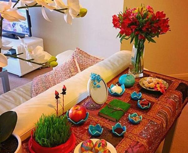 عکس ایده سفره هفت سین بدون ظرف
