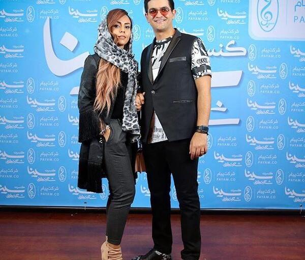 عکس سینا شعبانخانی با همسرش