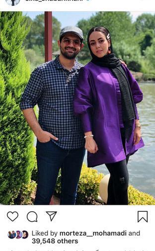 عکس سینا شعبانخانی با همسرش
