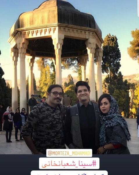 عکس سینا شعبانخانی با همسرش