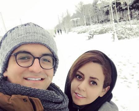 عکس سینا شعبانخانی با همسرش