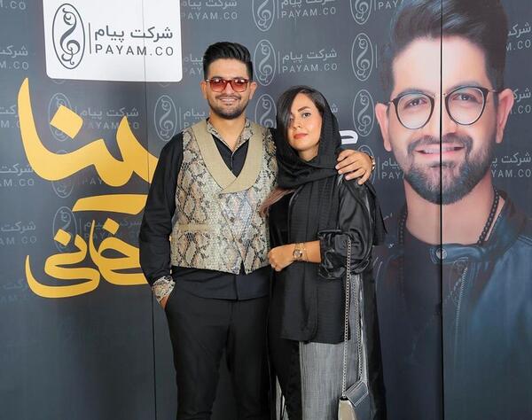 عکس سینا شعبانخانی با همسرش