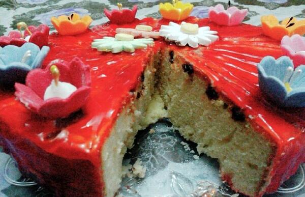 عکس کیک ژله ای ساده