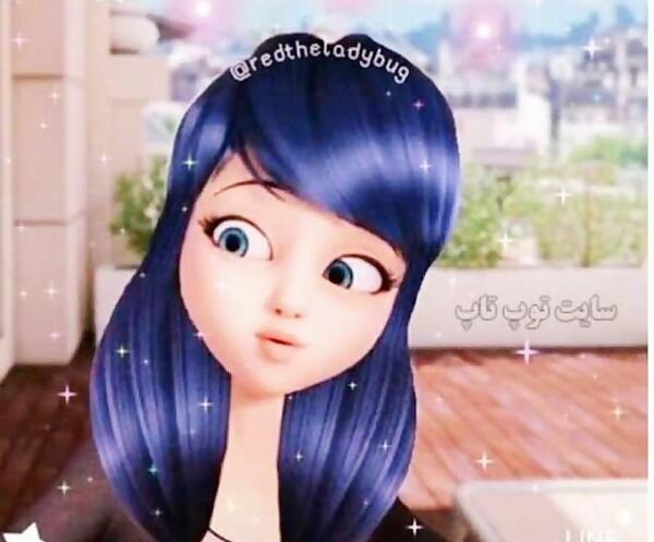 عکس مرینت که موهاش بازه