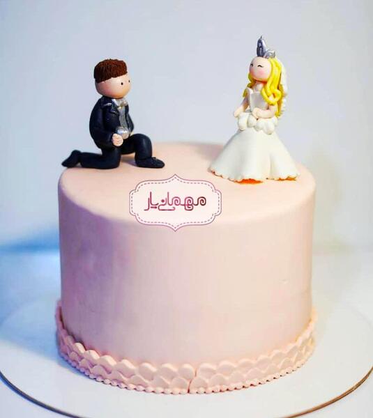 عکس کیک عروس و داماد