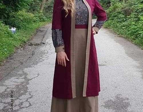 عکس مدل مانتو بلند طرح سنتی جدید