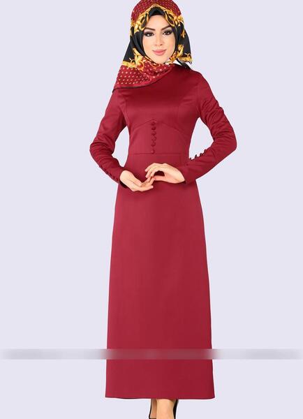 عکس لباس مجلسی قرمز شیک پوشیده