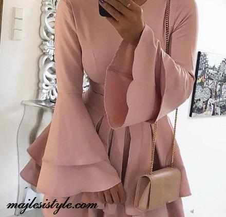 عکس لباس مجلسی دخترانه آستین کلوش