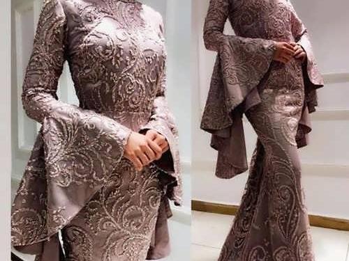 عکس لباس مجلسی دخترانه آستین کلوش