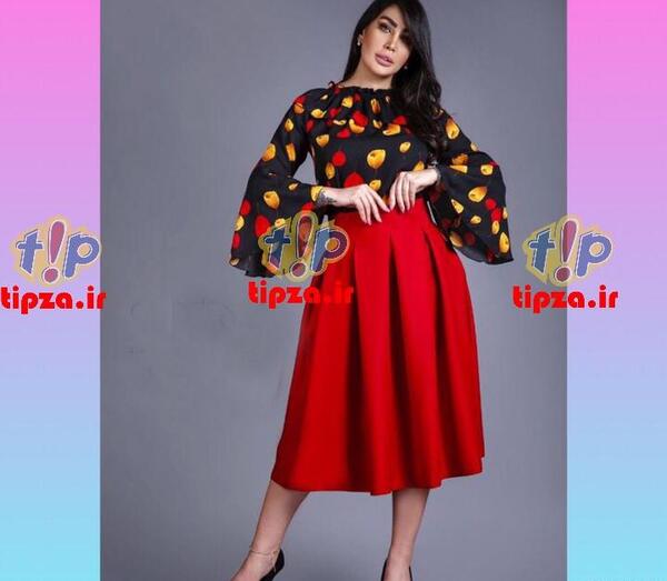 عکس لباس مجلسی دخترانه آستین کلوش