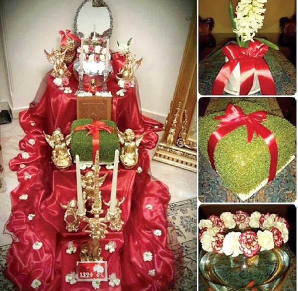 عکس تصاویر سفره هفت سین طبقه ای