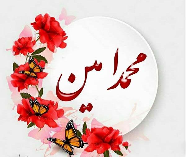 عکس نوشته محمد امین دوست دارم