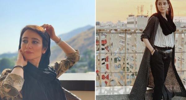 عکس الناز حبیبی با مانتو جلو باز