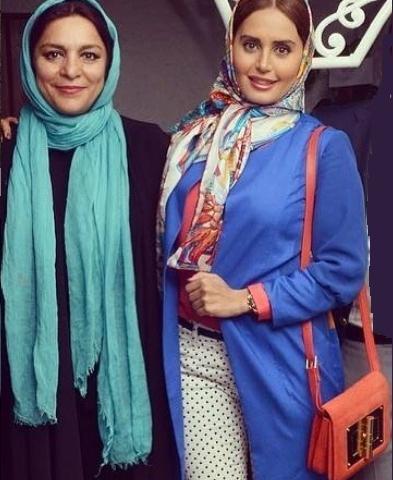 عکس الناز حبیبی با مانتو جلو باز