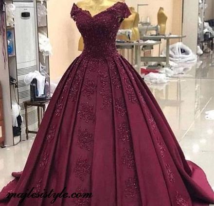 عکس لباس عروس زرشکی