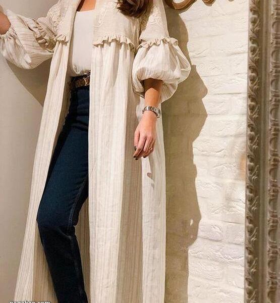عکس مدل مانتو دخترانه پارچه ابروبادی