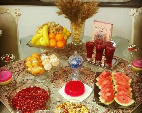 عکس سفره شب یلدا ساده