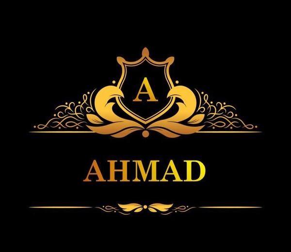 عکس نوشته احمد به انگلیسی