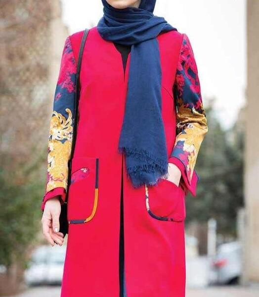 عکس مانتو دخترانه رنگ شاد