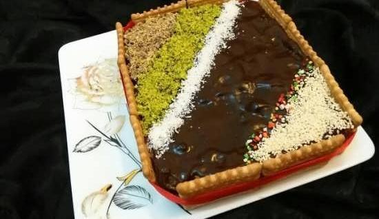 عکس تزیین روی کیک یخچالی
