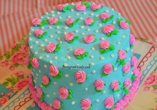 عکس کیک تولد دخترانه گل