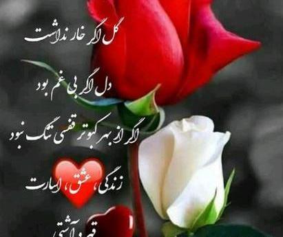 عکس گل نوشته دار