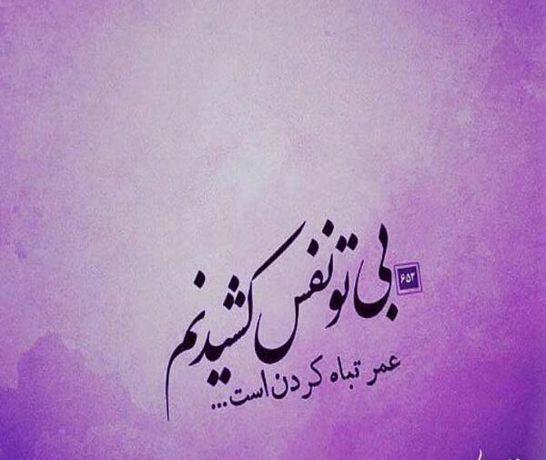 عکس نوشته دلیل نفس کشیدنم تویی