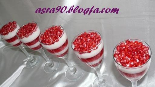 عکس ژله سفید قرمز