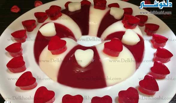 عکس ژله سفید قرمز