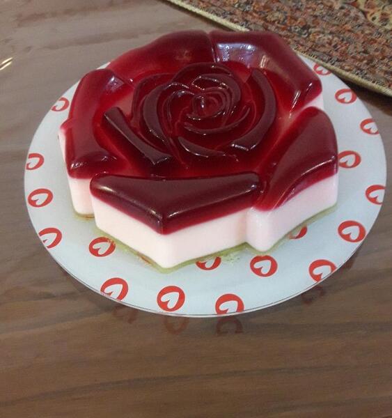 عکس ژله سفید قرمز
