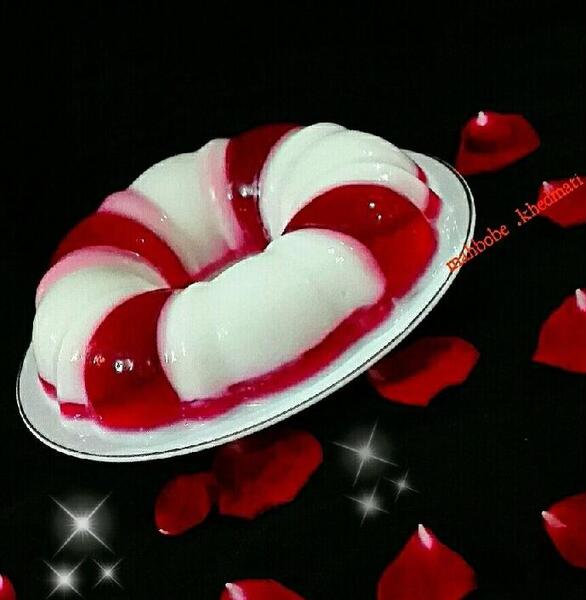عکس ژله سفید قرمز