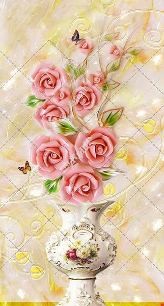 عکس سه بعدی گل رز