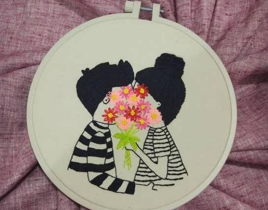 عکس ایده گلدوزی روی نمد