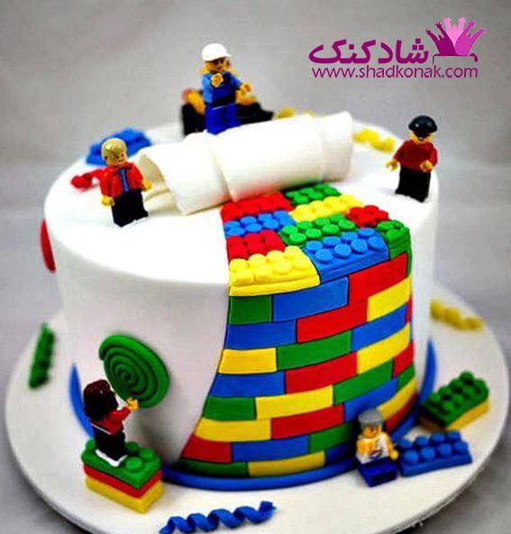 عکس کیک تولد پسرانه لگو