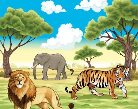 عکس شیر جنگل کارتونی