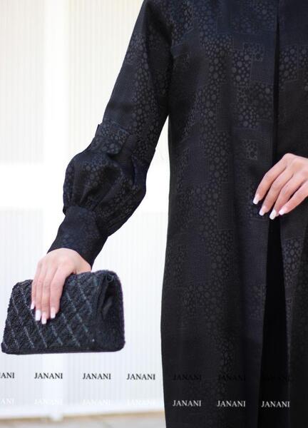 عکس مدل مانتو ژاکارد مشکی
