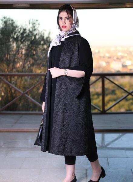عکس مدل مانتو ژاکارد مشکی