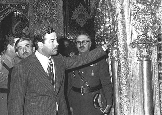 عکس محمدرضا شاه با صدام