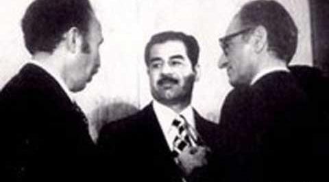 عکس محمدرضا شاه با صدام