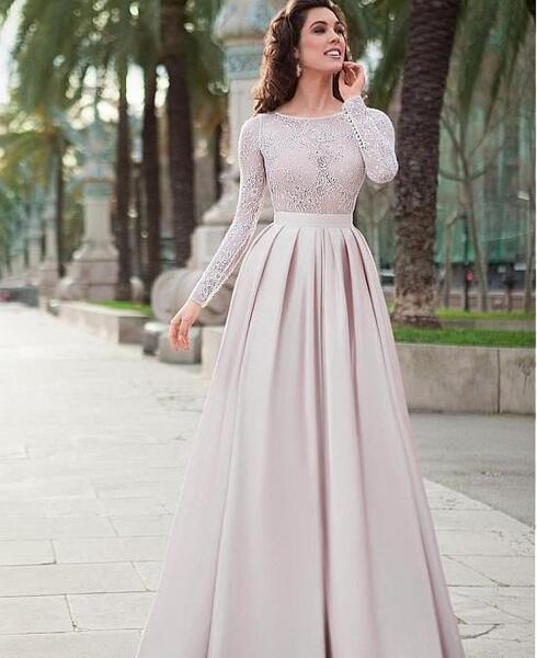 عکس مدل لباس مجلسی بلند ساتن ساده
